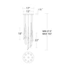 Solitude Round LED Multi Chandelier - 15 - LightBronzeBlushlighting