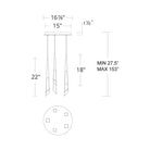 Solitude Round LED Multi Chandelier - 15 - LightBronzeBlushlighting
