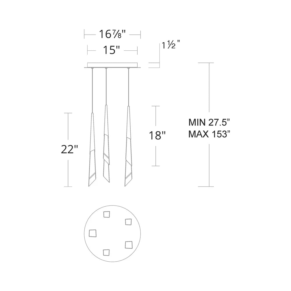 Solitude Round LED Multi Chandelier - Blushlighting