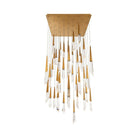 Solitude Square LED Multi Pendant Light - 41 - LightAged BrassBlushlighting