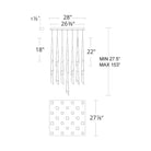 Solitude Square LED Multi Pendant Light - Blushlighting