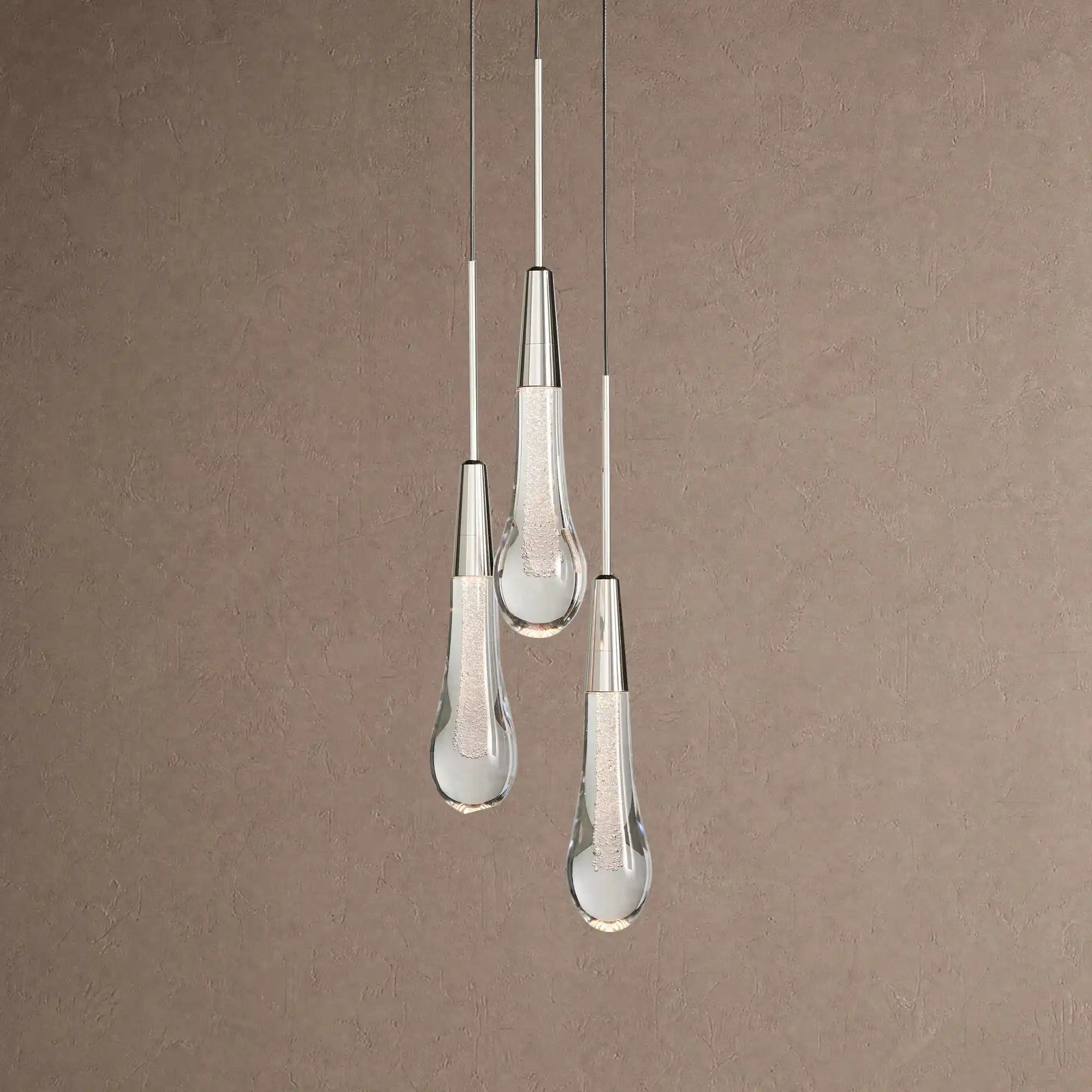 Soltaire 3-Light Pendant - NickelBlushlighting