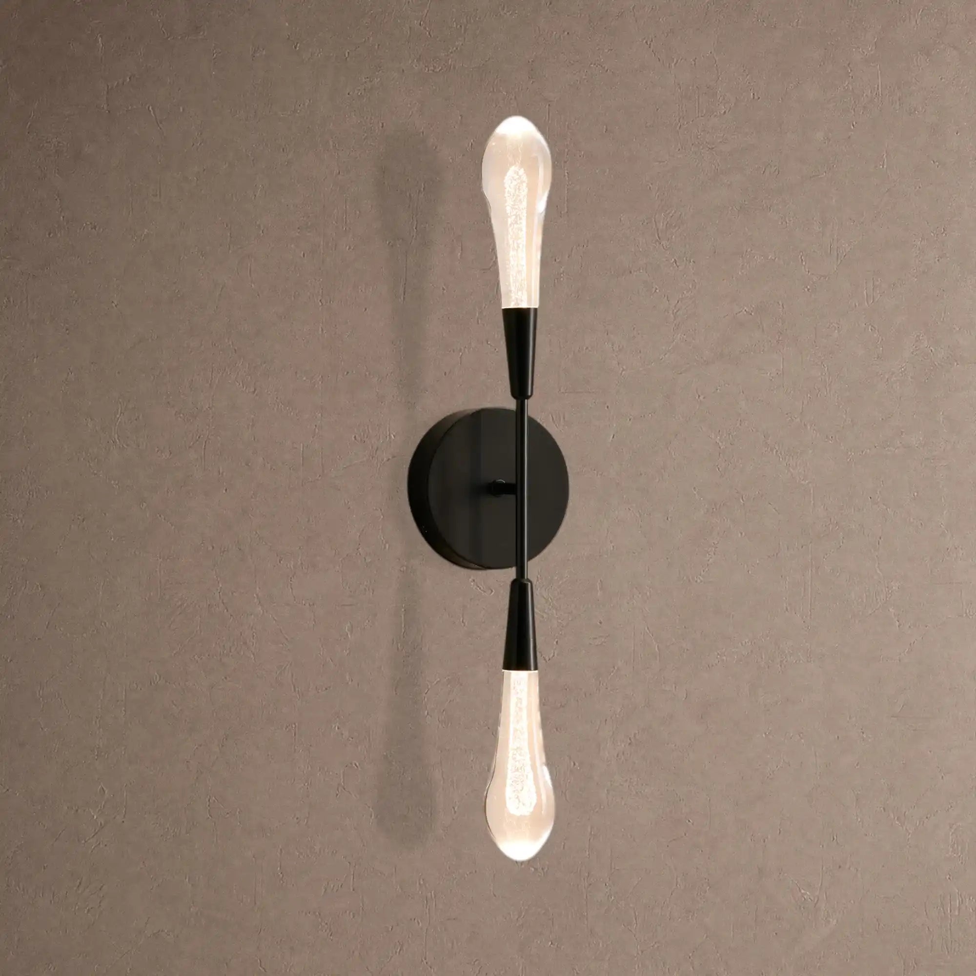 Soltaire Double Sconce - BlackBlushlighting