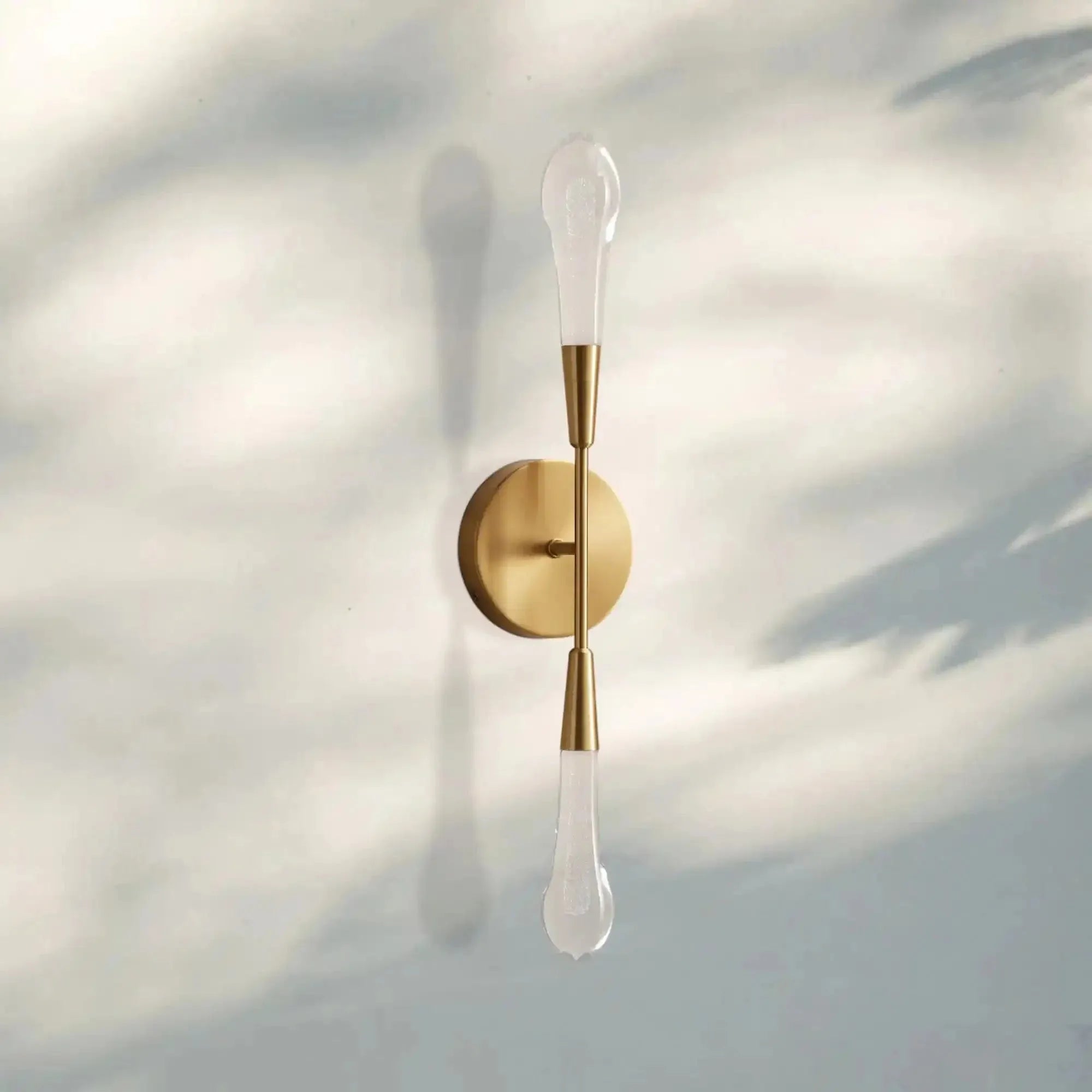 Soltaire Double Sconce - BrassBlushlighting