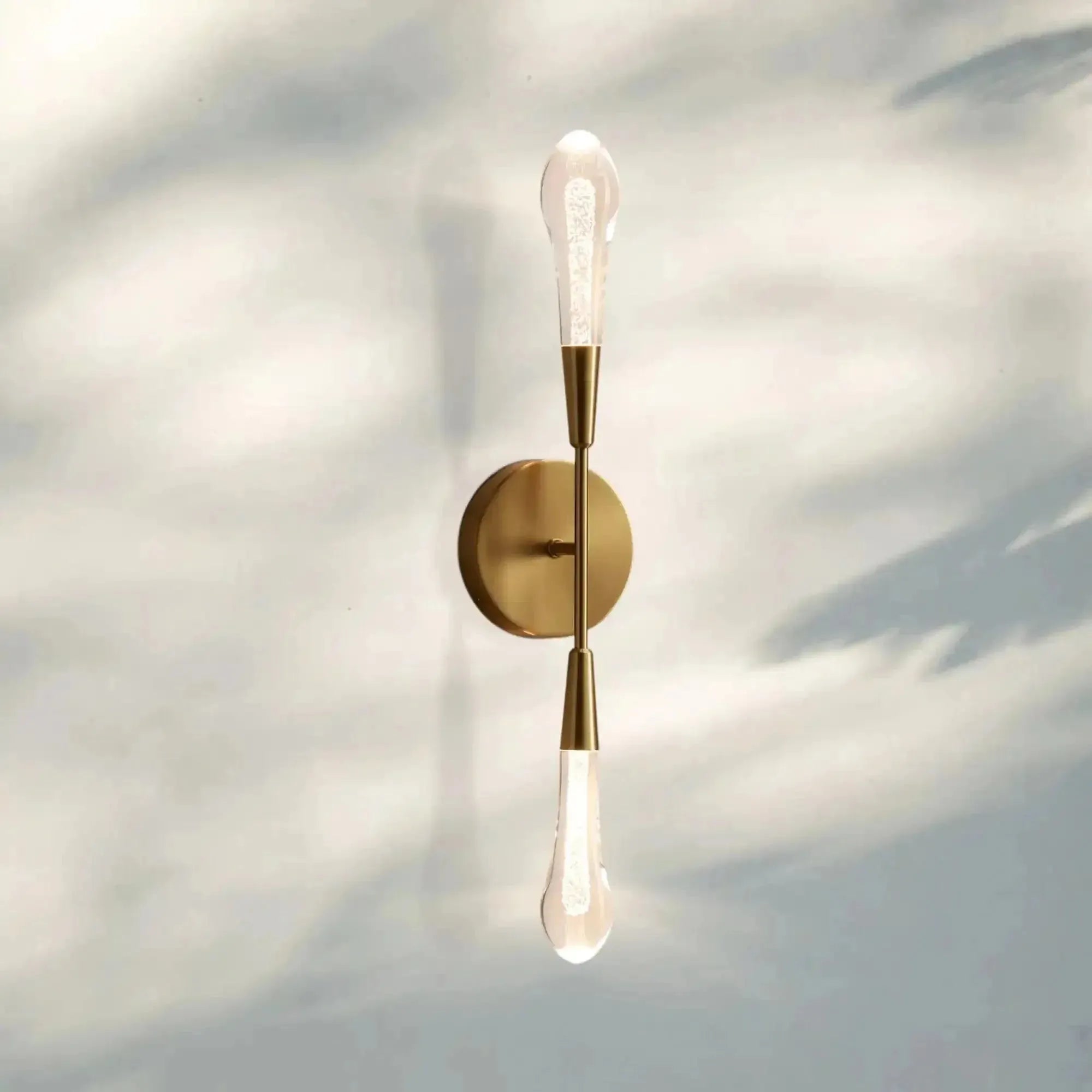 Soltaire Double Sconce - BrassBlushlighting