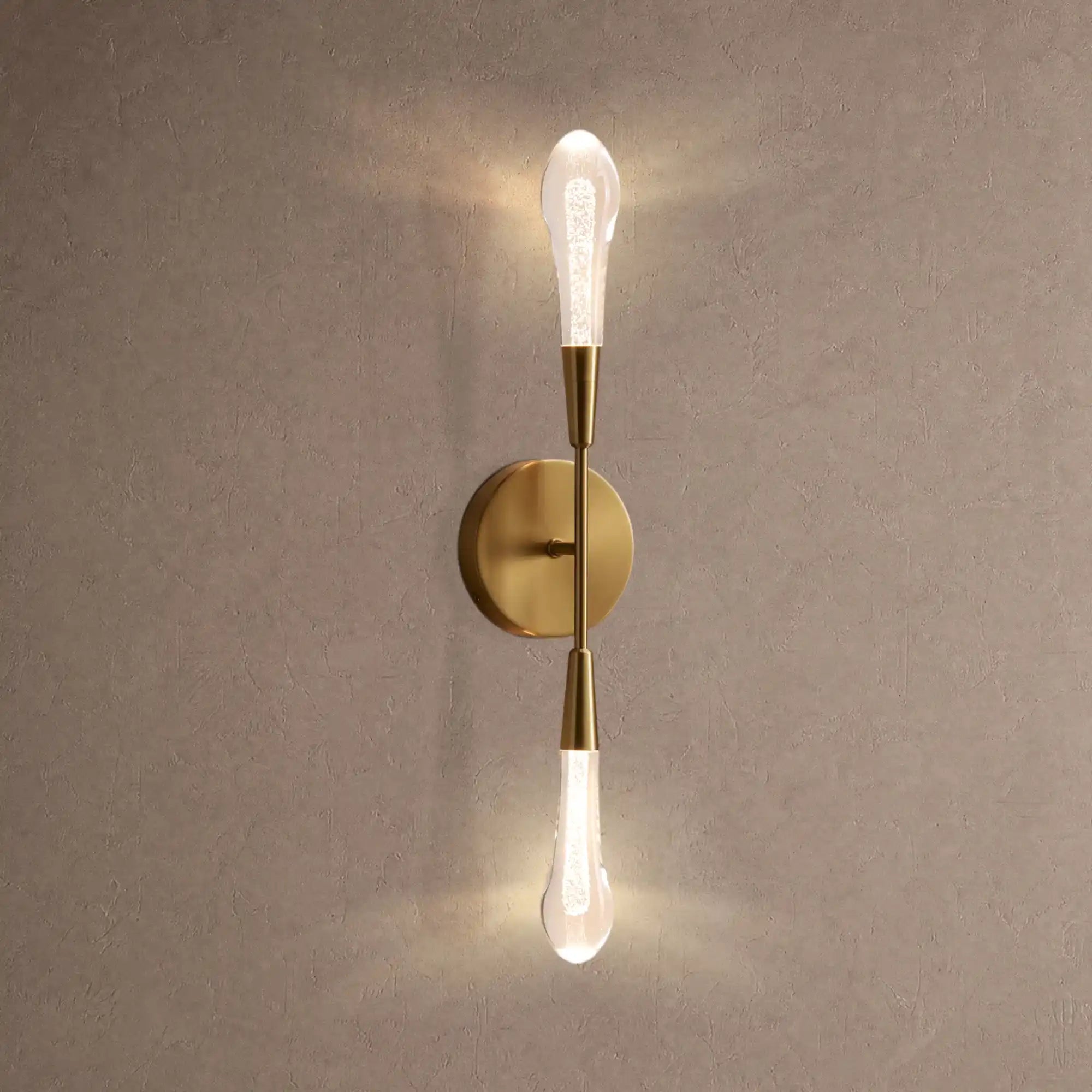 Soltaire Double Sconce - BrassBlushlighting