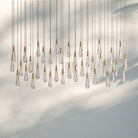 Solitaire Linear Chandelier 37"50"70"87"87"120"-70‘-Brass-