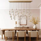 Solitaire Linear Chandelier 37"50"70"87"87"120"-
