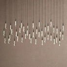 Soltaire Linear Chandelier - Raindrop Pendant Lighting - 70” 42-LightBlackBlushlighting