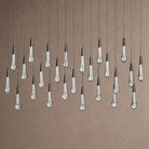 Soltaire Linear Chandelier - Raindrop Pendant Lighting - 50‘’ 25-LightBlackBlushlighting