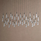 Soltaire Linear Chandelier - Raindrop Pendant Lighting - 60" 38-LightBlackBlushlighting