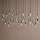 Soltaire Linear Chandelier - Raindrop Pendant Lighting - 70” 42-LightBlackBlushlighting