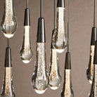 Soltaire Linear Chandelier - Raindrop Pendant Lighting - 70” 42-LightBlackBlushlighting