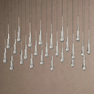 Soltaire Linear Chandelier - Raindrop Pendant Lighting - 50‘’ 25-LightBrassBlushlighting