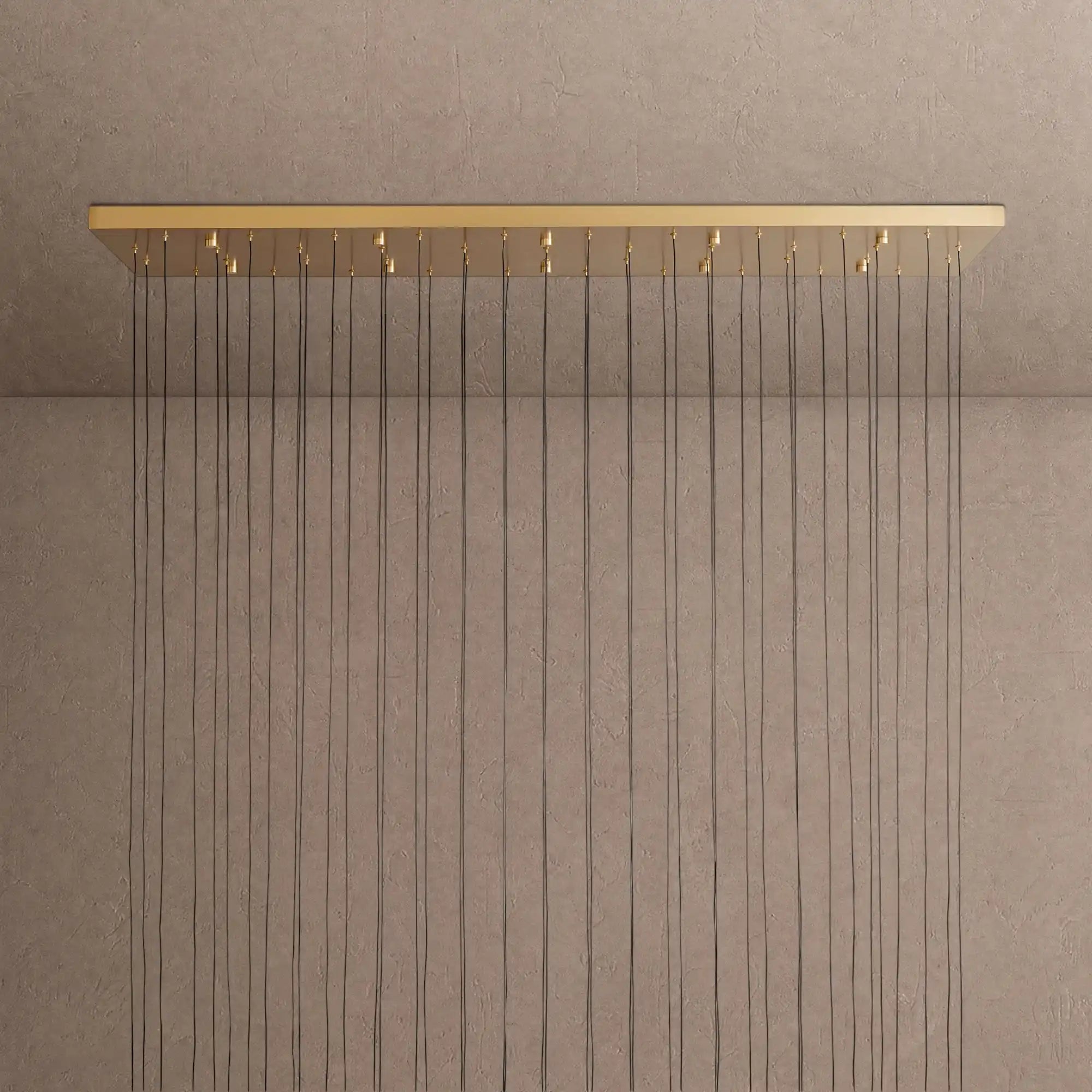 Soltaire Linear Chandelier - Raindrop Pendant Lighting - 120‘’ 120-LightBrassBlushlighting