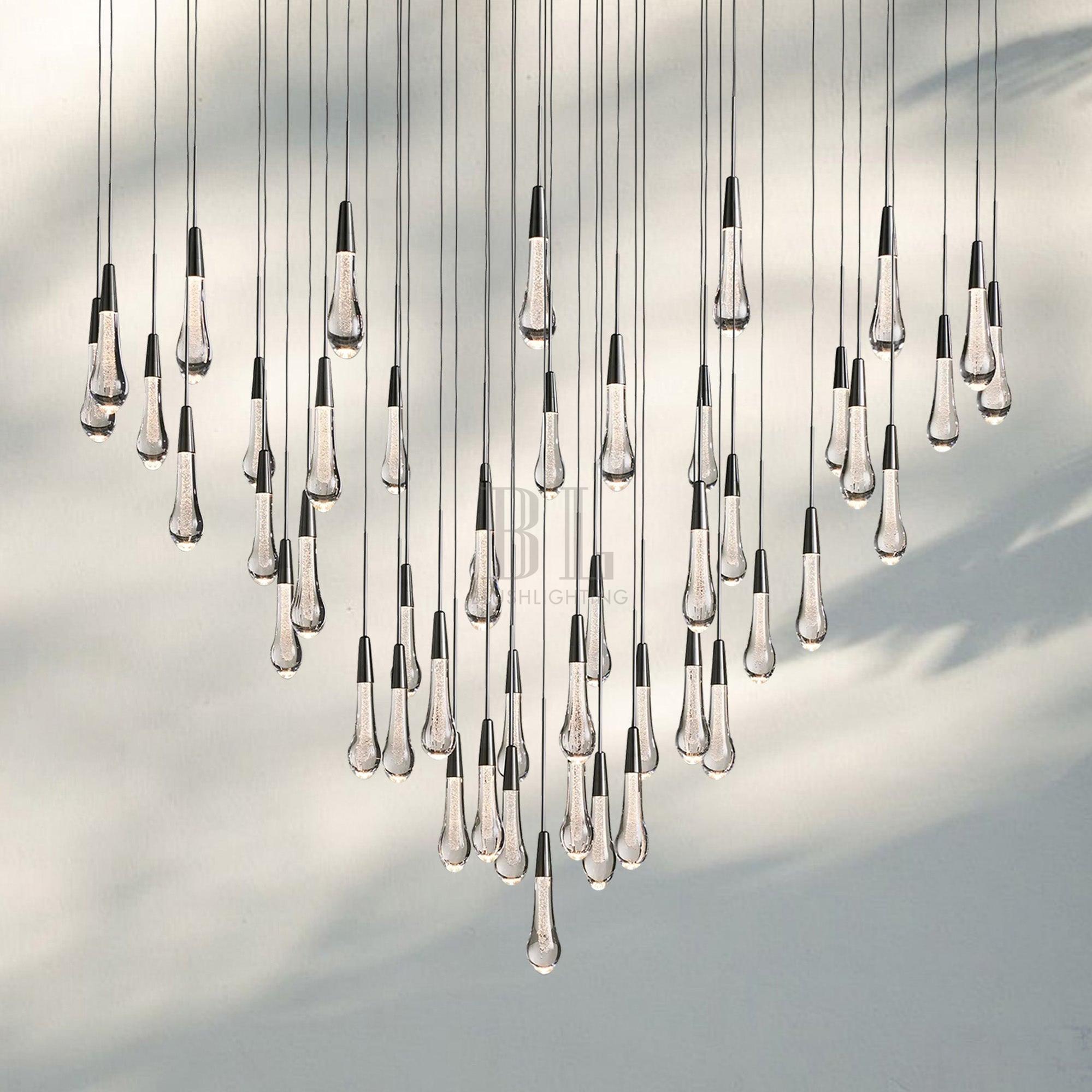 Solitaire Round Chandelier 17" 24" 36“ 58“-47-Light 58‘’-Bronze-