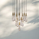 Solitaire Round Chandelier 17" 24" 36“ 58“-12-Light 17‘’-Brass-