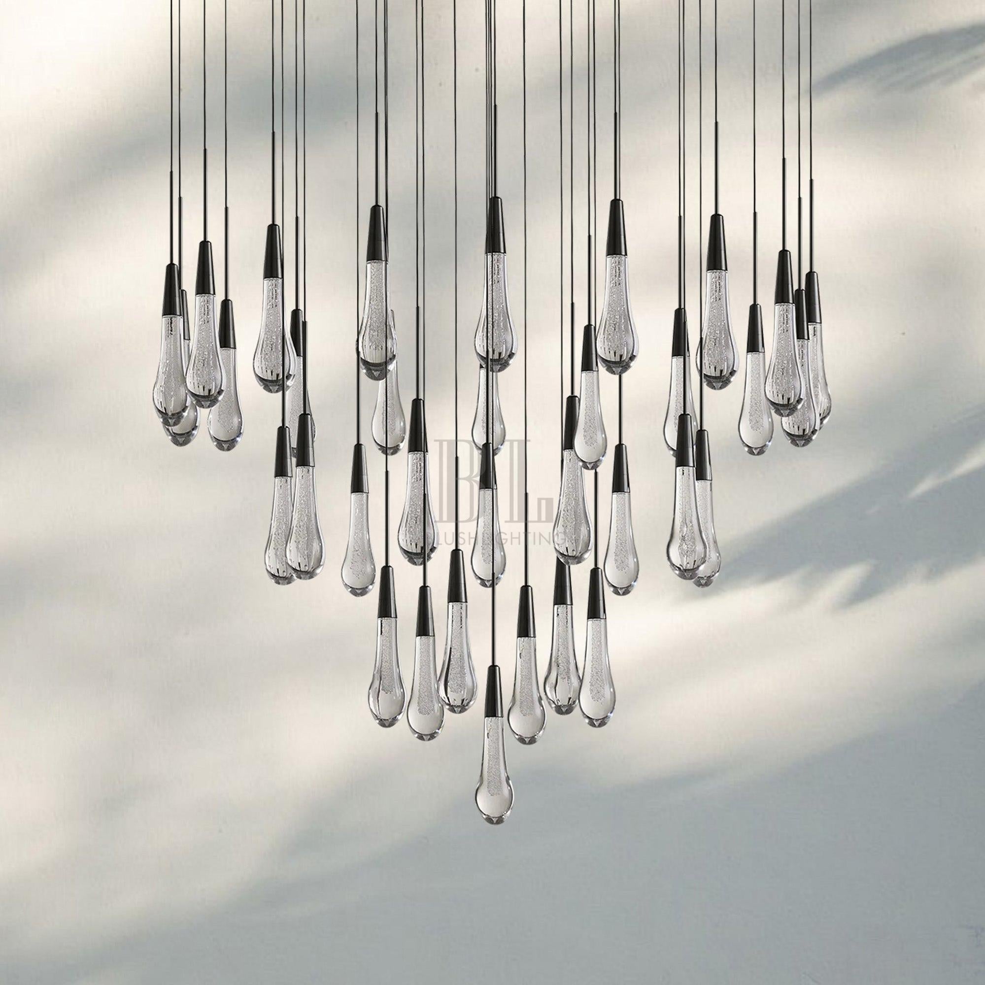 Solitaire Round Chandelier 17" 24" 36“ 58“-