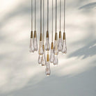 Solitaire Round Chandelier 17" 24" 36“ 58“-12-Light 17‘’-Brass-