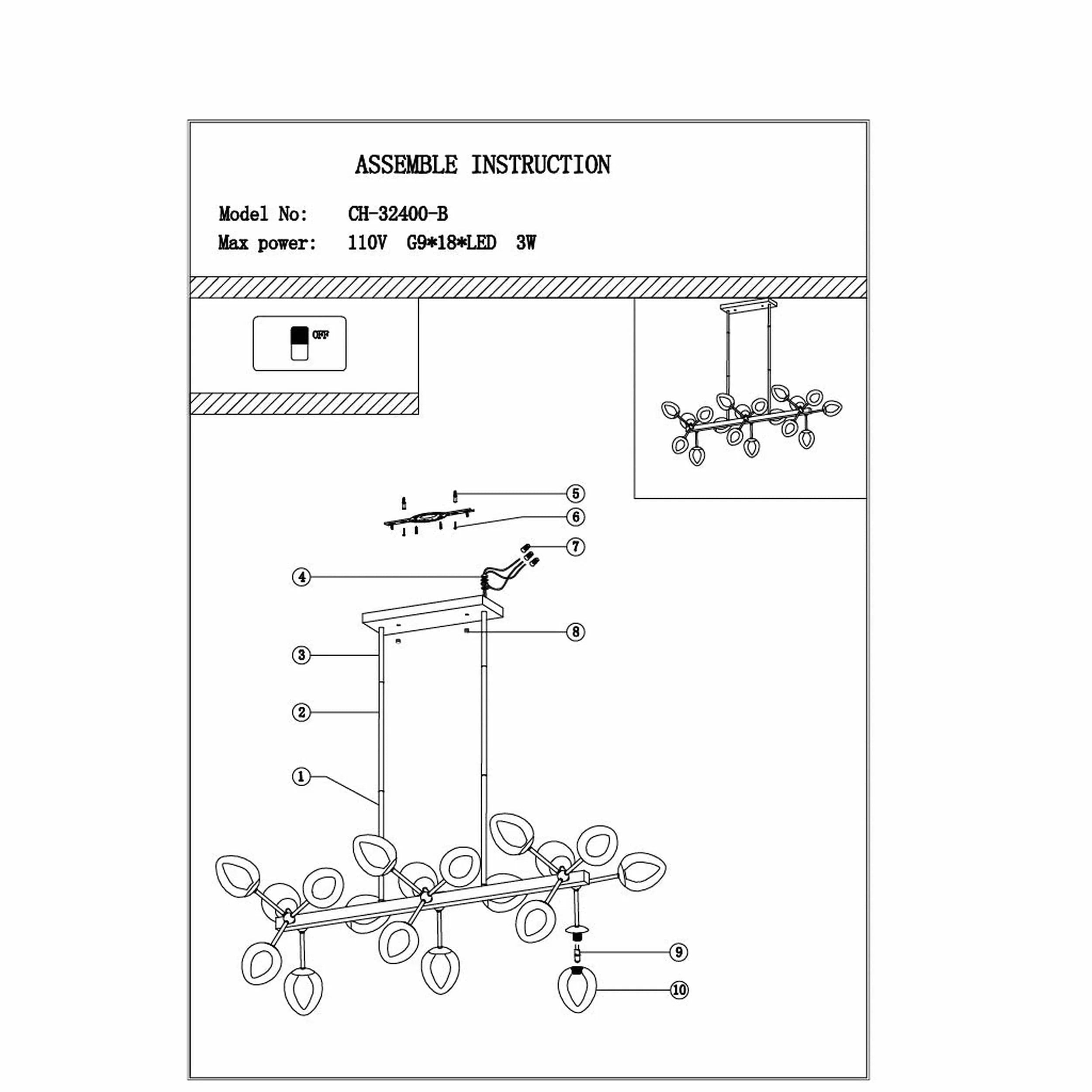 Sonder Rectangular Gold and Black Chandelier - Blushlighting