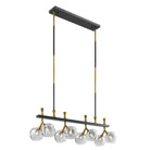 Sonder Rectangular Gold and Black Chandelier - Blushlighting