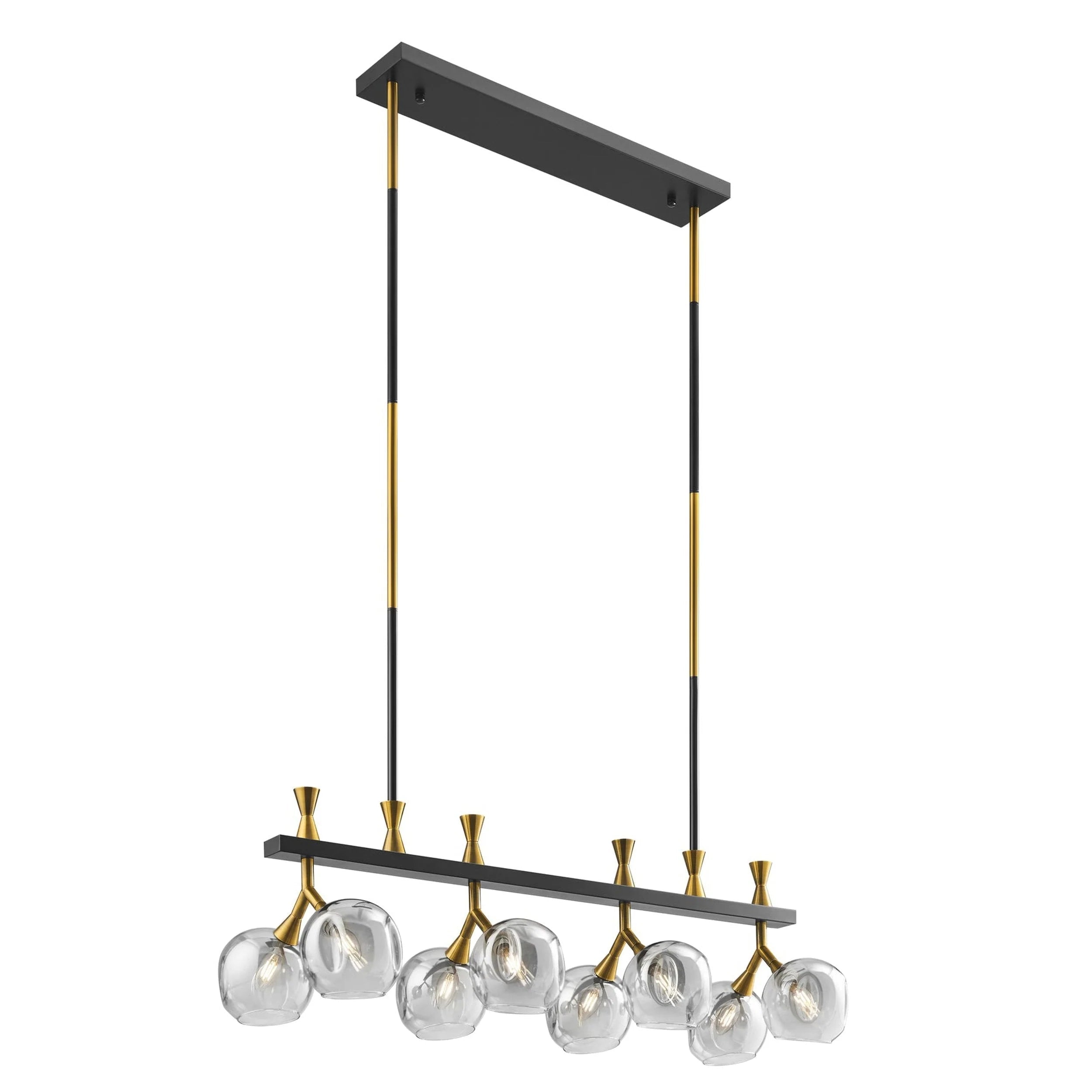 Sonder Rectangular Gold and Black Chandelier - Blushlighting