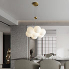 Sophie Modern Alabaster Ball Pendant Light, Dining Room Light - 7 BallsBlushlighting