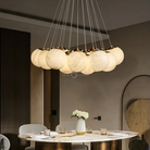 Sophie Modern  Alabaster Ball Pendant Light, Dining Room Light Chandelier Kevin Studio Inc   
