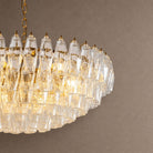 Sorrento Tiered Chandelier - 21∅ 47.2″ x H 17.7″Clear & GoldBlushlighting