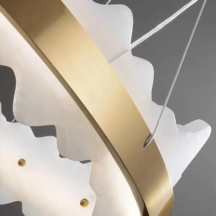 Spain Alabaster Brass Indoor Chandelier Lighting - Blushlighting