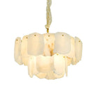 Spain Alabaster Modern Living Room Chandeliers-2 Layer-Blushlighting