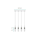 Sparkling Night Chandelier 4 Lights - Blushlighting