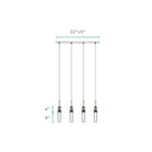 Sparkling Night Chandelier 4 Lights - Blushlighting