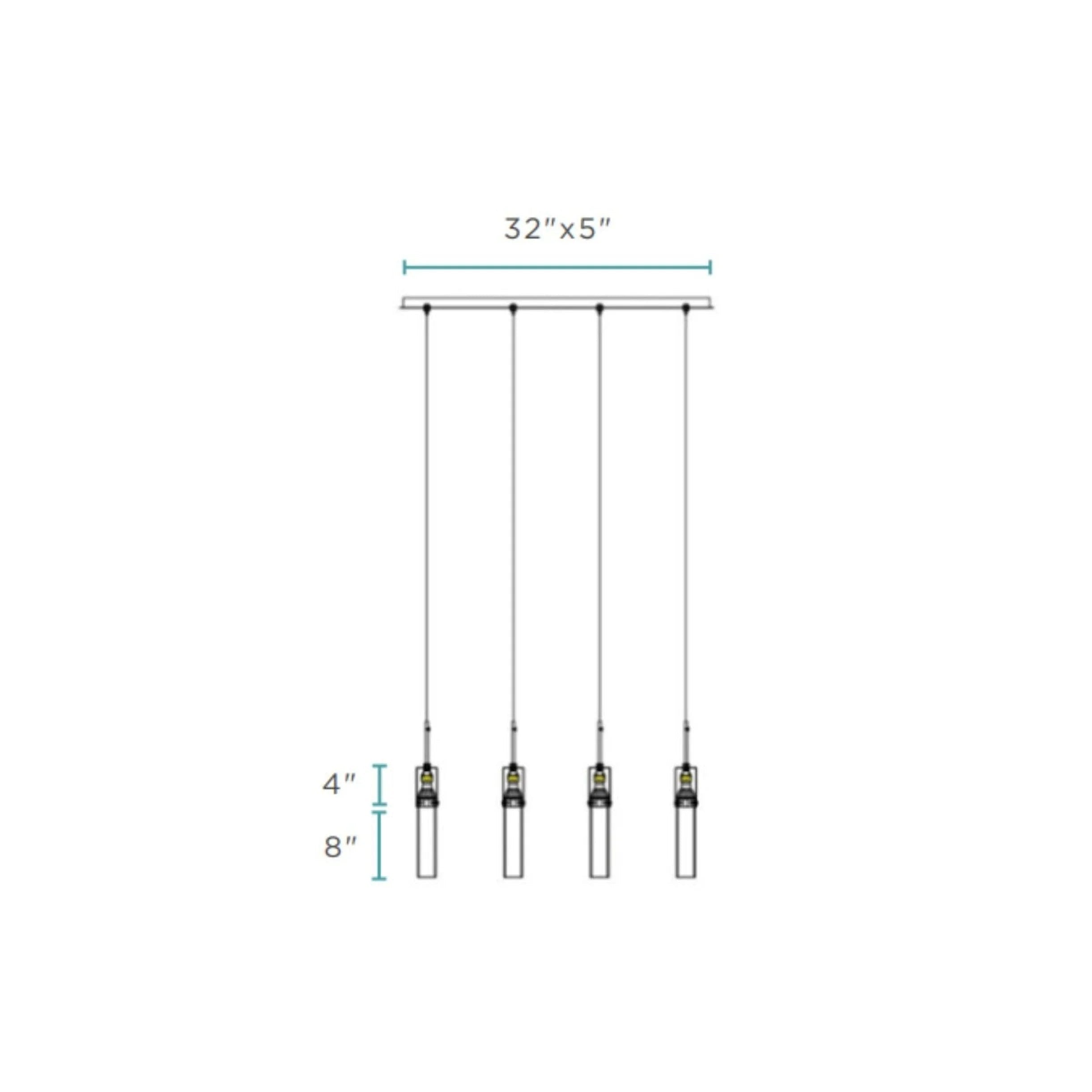 Sparkling Night Chandelier 4 Lights - Blushlighting