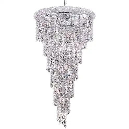 Spiral 26 Light Chandelier - ChromeBlushlighting