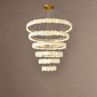 Spiral Alabaster Chandelier – Gold & White 4‑6 Layer Luxury Ceiling Light - 5-layers ∅ 53.1″ x H 47.2″Gold & WhiteWarm LightBlushlighting