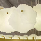 Spiral Alabaster Chandelier – Gold & White 4‑6 Layer Luxury Ceiling Light - 5-layers ∅ 53.1″ x H 47.2″Gold & WhiteWarm LightBlushlighting
