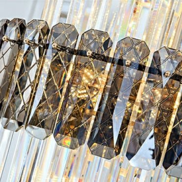 Spiral High Ceiling Light Fixture Long Crystal Chandelier For Foyer Staircase/ Living Room-Chandeliers-Blushlighting-Blushlighting