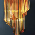 Spiral Prism Glass Chandelier - ∅ 15.7″ x H 39.4″Pink & NickelBlushlighting
