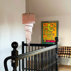 Spiral Prism Glass Chandelier - ∅ 15.7″ x H 39.4″Pink & NickelBlushlighting