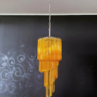 Spiral Prism Glass Chandelier - ∅ 15.7″ x H 39.4″Pink & NickelBlushlighting