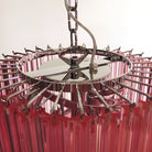 Spiral Prism Glass Chandelier - ∅ 15.7″ x H 39.4″Pink & NickelBlushlighting