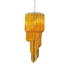 Spiral Prism Glass Chandelier - ∅ 15.7″ x H 39.4″Amber & NickelBlushlighting