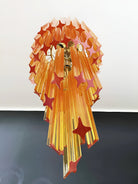 Spiral Prism Glass Chandelier - ∅ 15.7″ x H 39.4″Amber & NickelBlushlighting