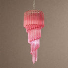 Spiral Prism Spiral Chandelier - ∅ 15.7″ x H 39.4″Pink & NickelBlushlighting