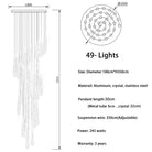 Spiral Raindrop Staircase Ceiling Lighting - 1 LightsWarm White 3000kBlushlighting