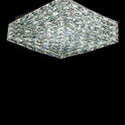 Square Crystal Flush Mounted Living/ Bedroom Chandelier Shining Ceiling Lighting Fixture For Hotel Decor