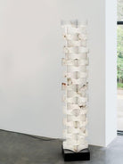 Stacked Alabaster Squares Floor Lamp - L 11 " x W 7.1 " x H 63 " / L 28cm x W 18cm x H 160cmWarm LightUS PlugBlushlighting