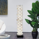 Stacked Alabaster Squares Floor Lamp - L 11 " x W 7.1 " x H 63 " / L 28cm x W 18cm x H 160cmWarm LightUS PlugBlushlighting