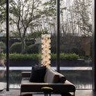Stacked Alabaster Squares Floor Lamp - L 11 " x W 7.1 " x H 63 " / L 28cm x W 18cm x H 160cmWarm LightUS PlugBlushlighting